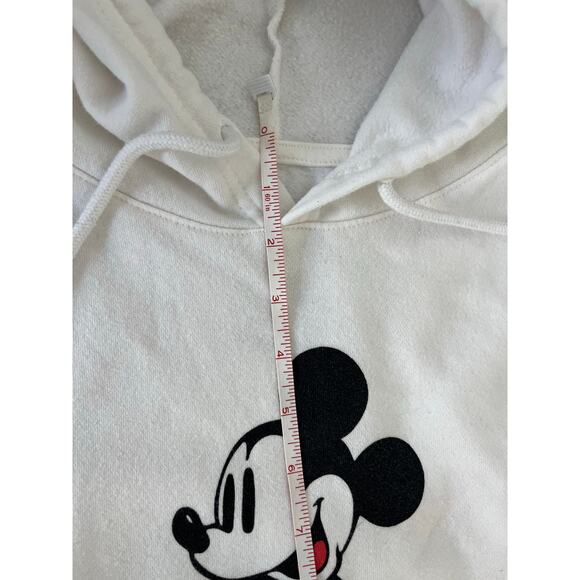 Disney Mickey Mouse Hooded Pullover Sweatshirt Embroidery Front Back Vintage XXS - Picture 12 of 16